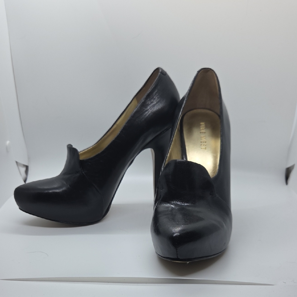 Sophisticated Black Leather Heels